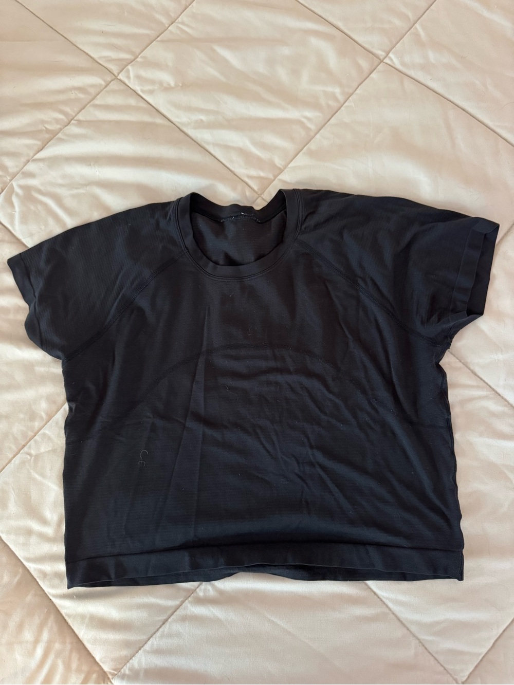 Lululemon Swiftly Cropped Tee Black Size 12